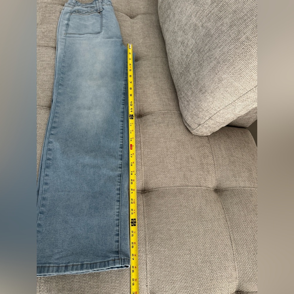 Women's Light Blue Flare Jeans - Picture 9 of 12